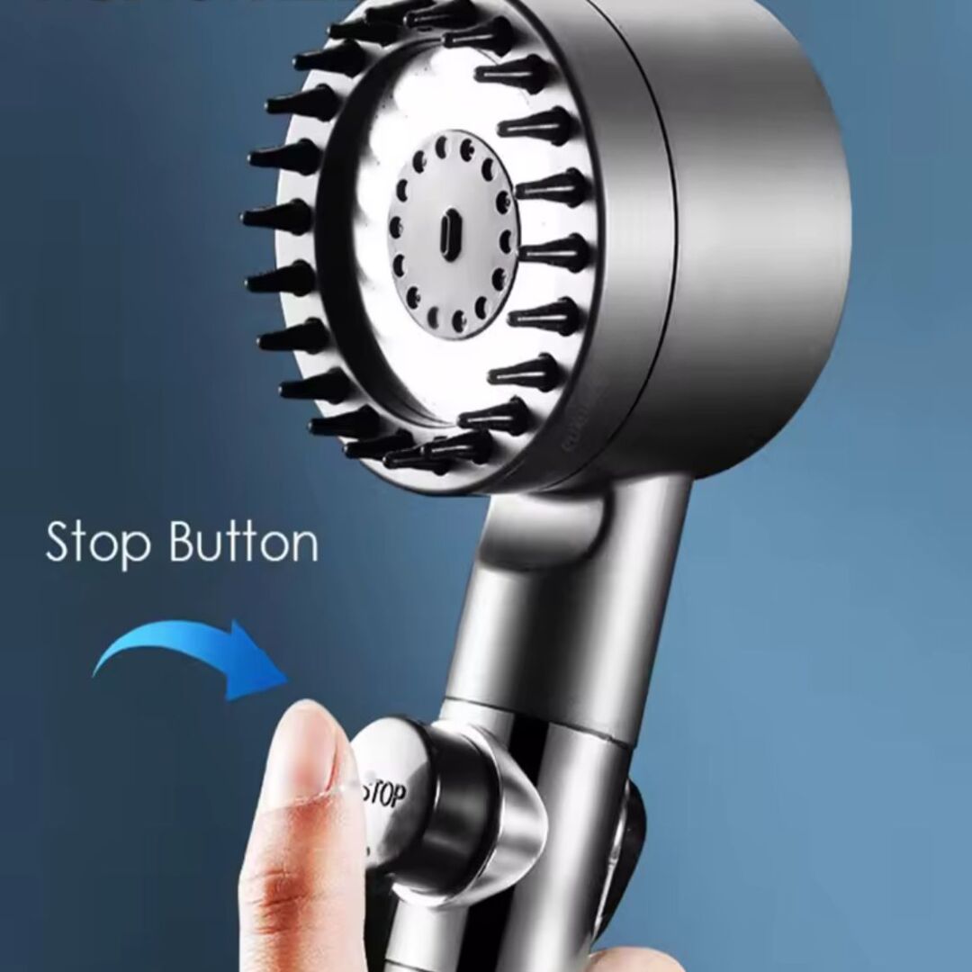 AquaLuxe | Douchekop met 3-in-1 Straalstanden & Waterbesparing