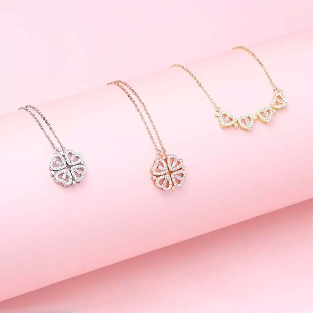 SparkLuxe | Verstelbare Ketting met Klaver- en Hartdesign