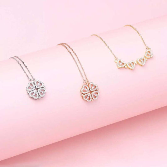 SparkLuxe | Verstelbare Ketting met Klaver- en Hartdesign
