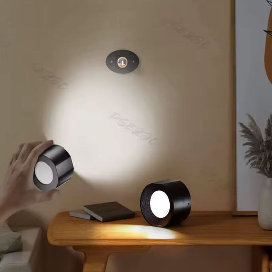 LumiWall | Minimalistische Wandlamp met 360° Rotatie & Draadloze Verlichting